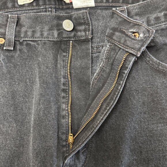 VTG Levi's 550 Jeans Men's 38x32 Black Relaxed Fit Stretch Denim Red Tab Y2K 00s - Picture 6 of 11